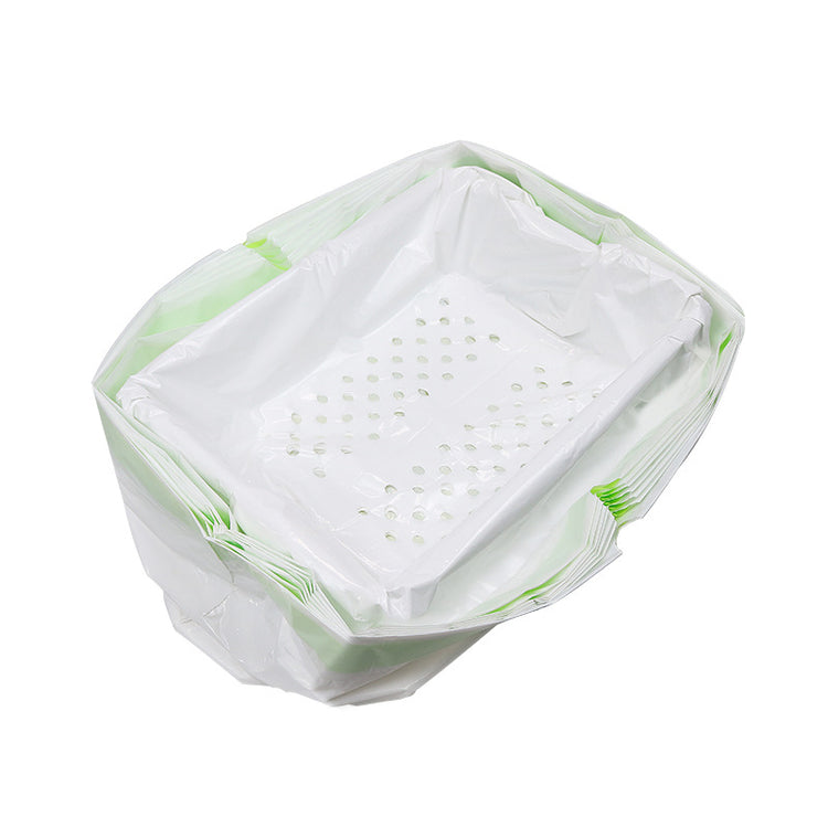 Cat litter bag shovel-free