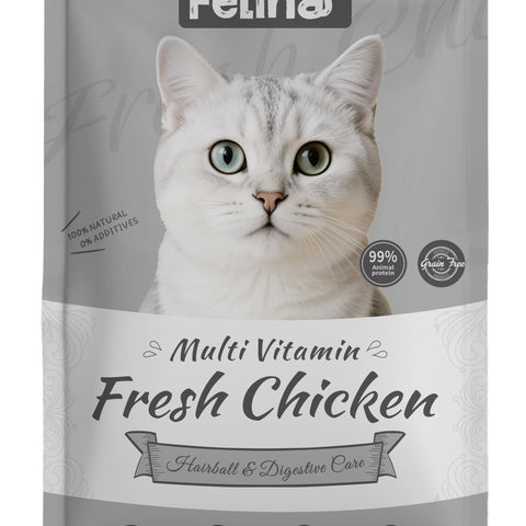Felina Multivitamin Hairball Control Fresh Chicken + Prebiotics treats 15g*4