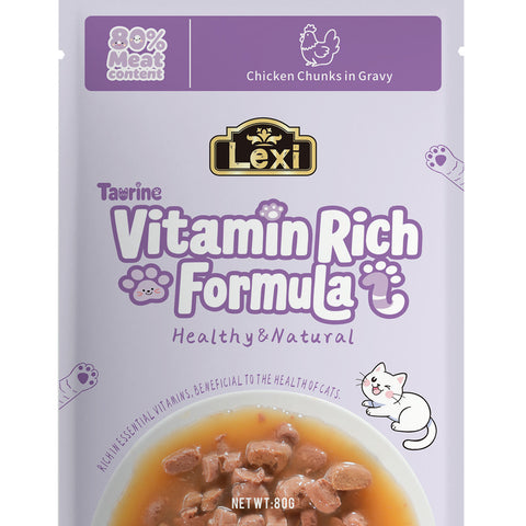 Lexi Grain-Free Chicken in Gravy Chunks 12 pcs 80g