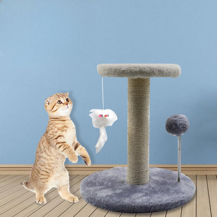 Cat and Kitten Scratching post with double toys