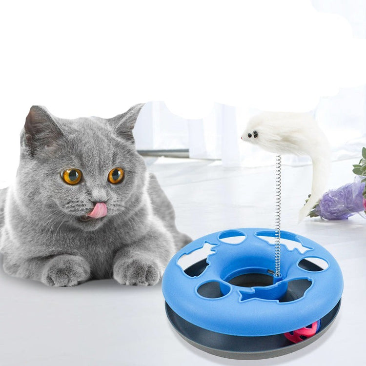 Cat Toy Turntable with feather