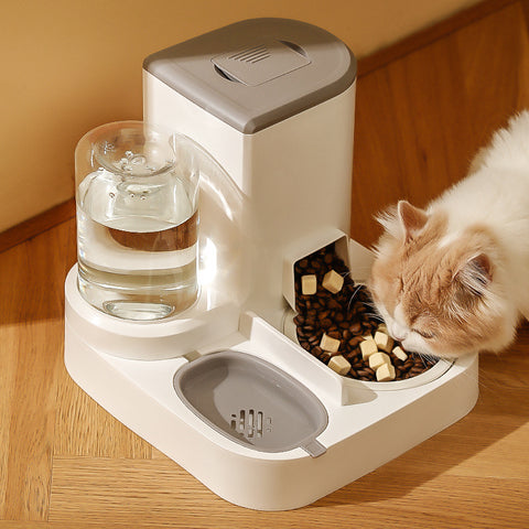 Cat feeder and drinker with ceramic and steel bowl UPGRADED VERSION