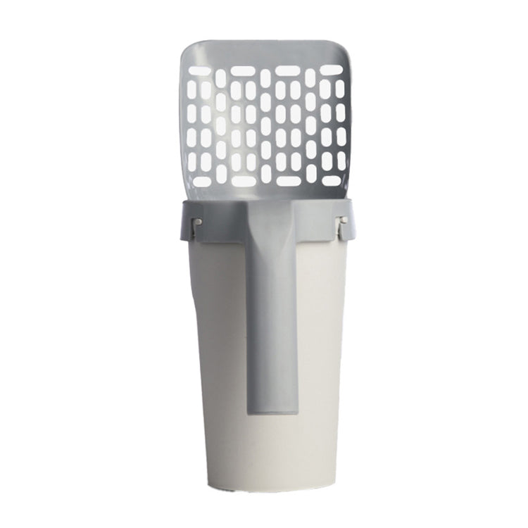 All-in-one cat litter shovel with trash can