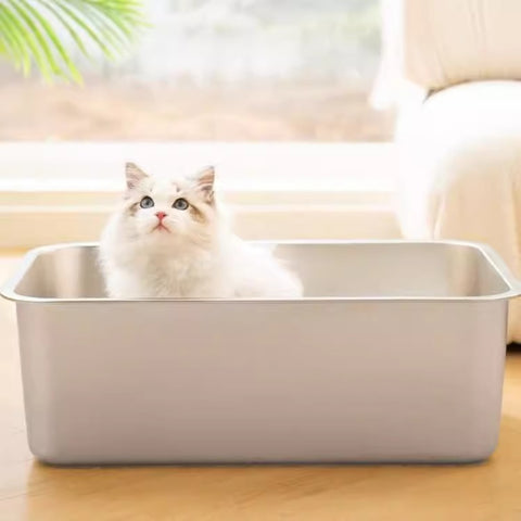Stainless steel litter box