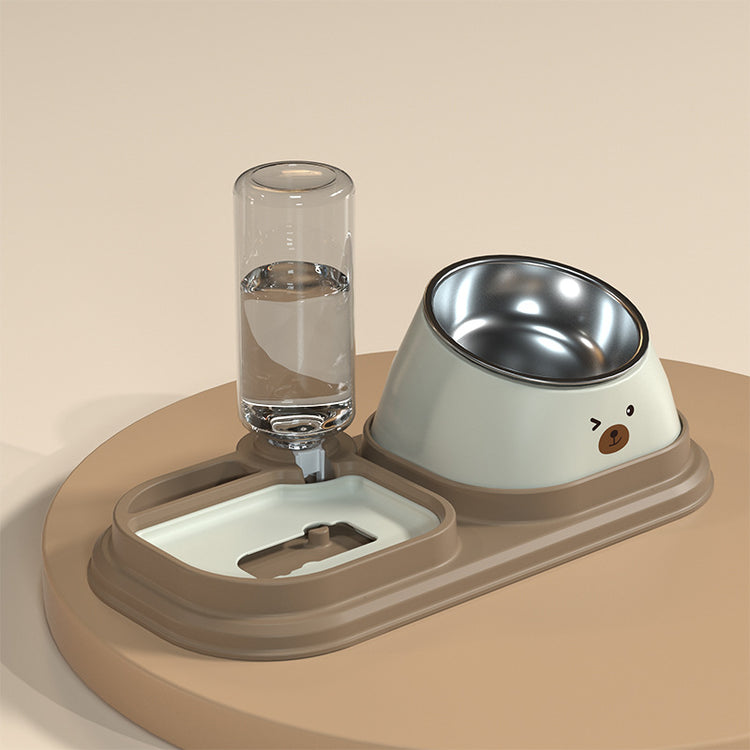 NEW STYLE Double Feeder - Stainless steel Bowl and Drinker