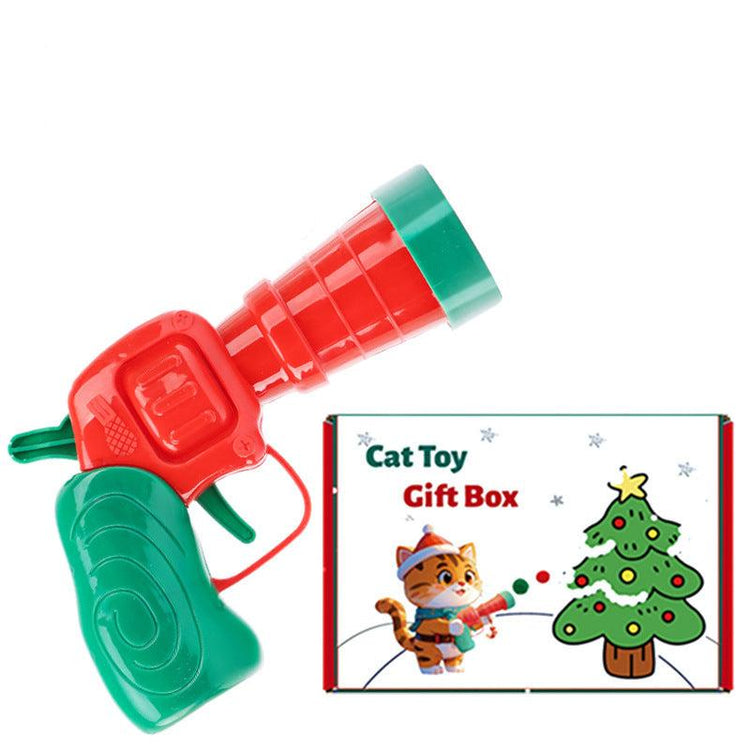 UPGRADED VERSION Cat ball launcher toy gun