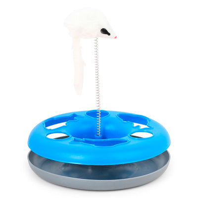 Cat Toy Turntable with feather