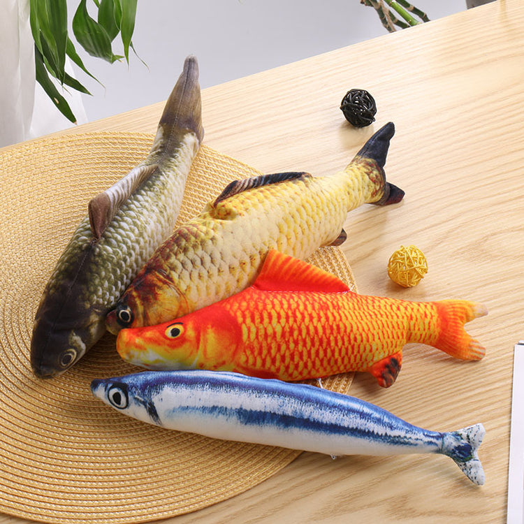 Big Size Cat Fish Toy with catnip