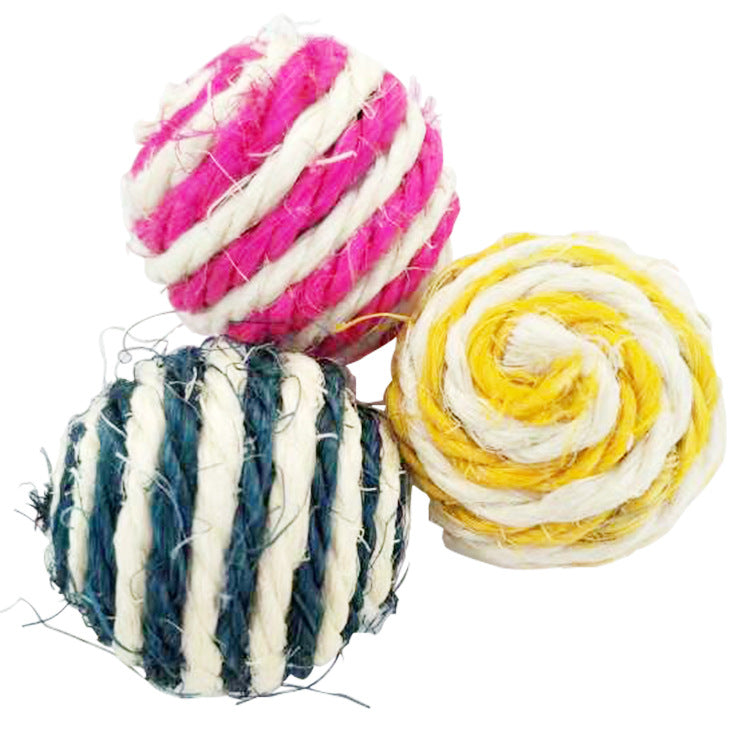 Sisal grinding ball cat toys