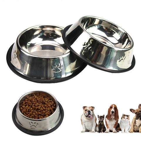 SUPER SAVER Stainless Steel pet Bowl with rubber base