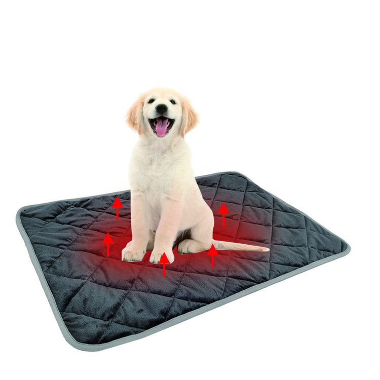 Pet self-heating thermal storage warming pad for cats and dogs