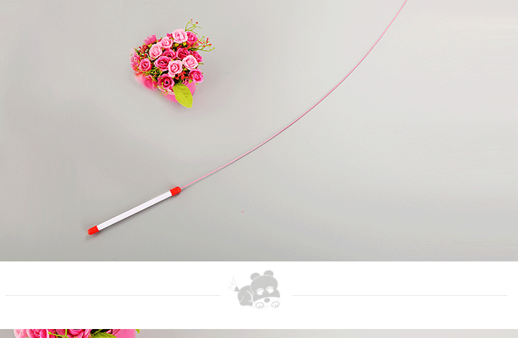 Cat toy steel wire teasing stick