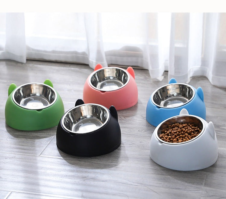 stainless steel pet bowl Elevated tilted 200ML