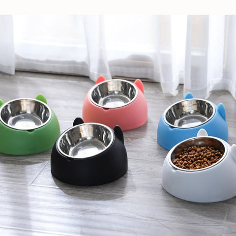 stainless steel pet bowl  Elevated tilted 200ML