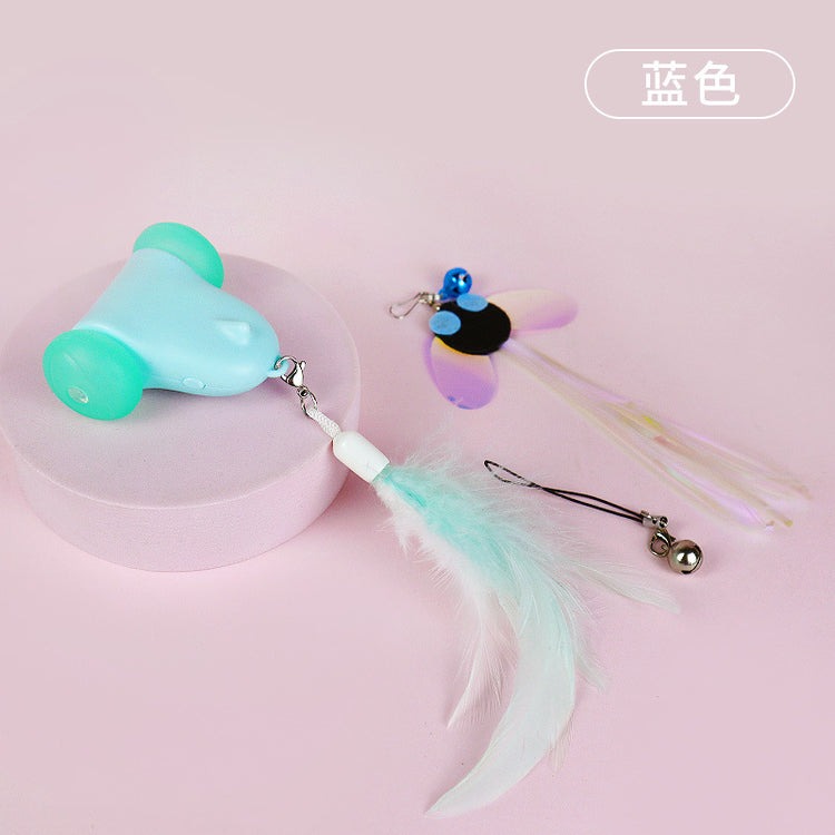 Cat toy smart speed car mouse electric with feather tease cat stick