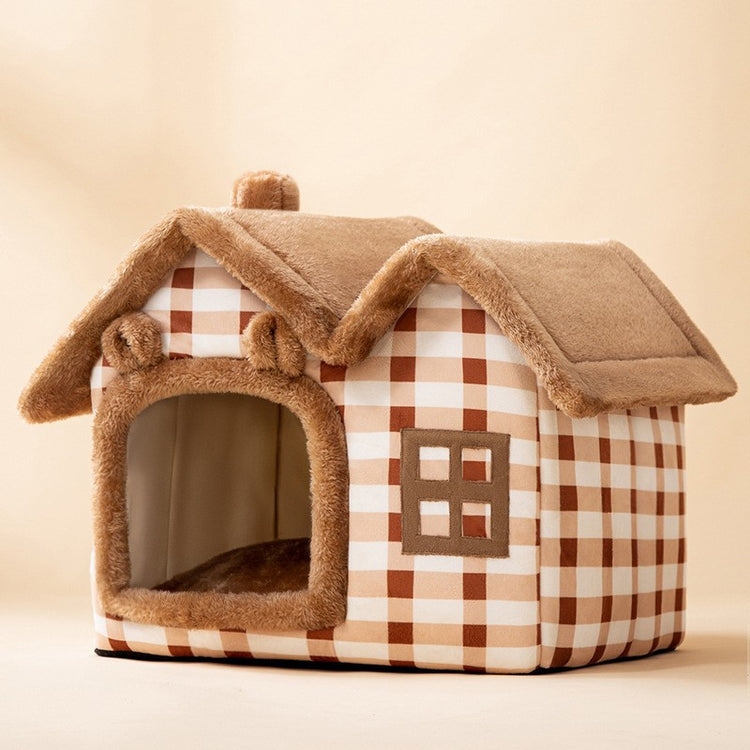 Double roof detachable and washable dog and cat house LARGE SIZE