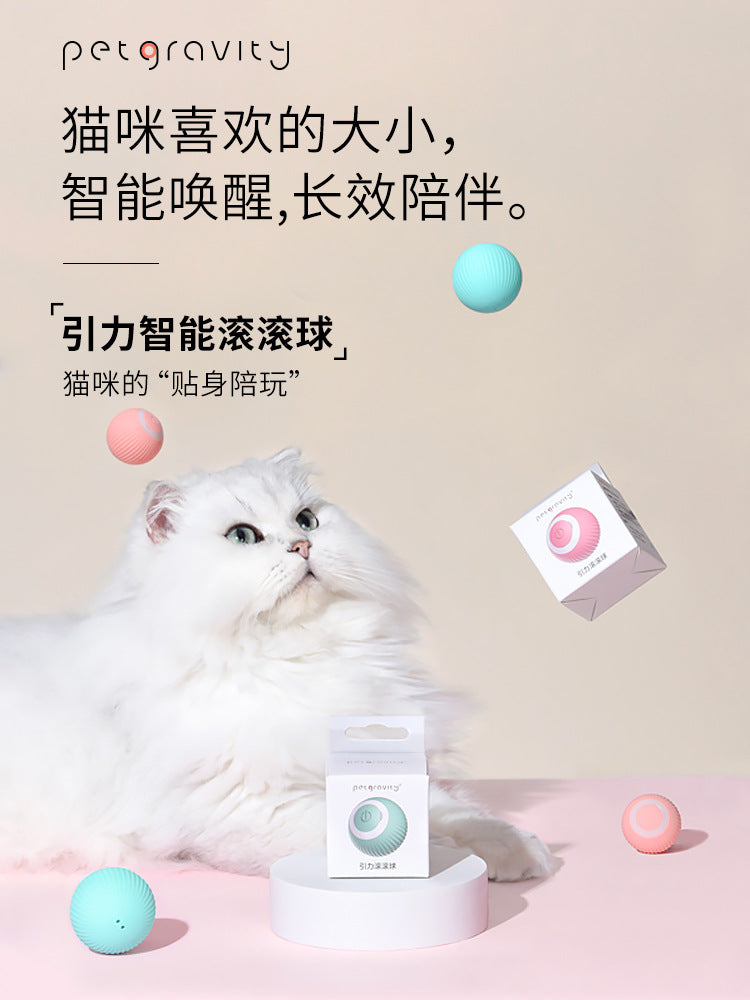 Gravity Smart Bouncing Rolling Ball Resistant to Bite Relieves Boredom