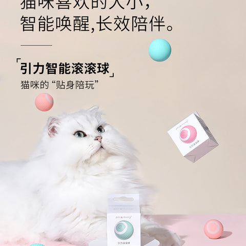 Gravity Smart Bouncing Rolling Ball Resistant to Bite Relieves Boredom