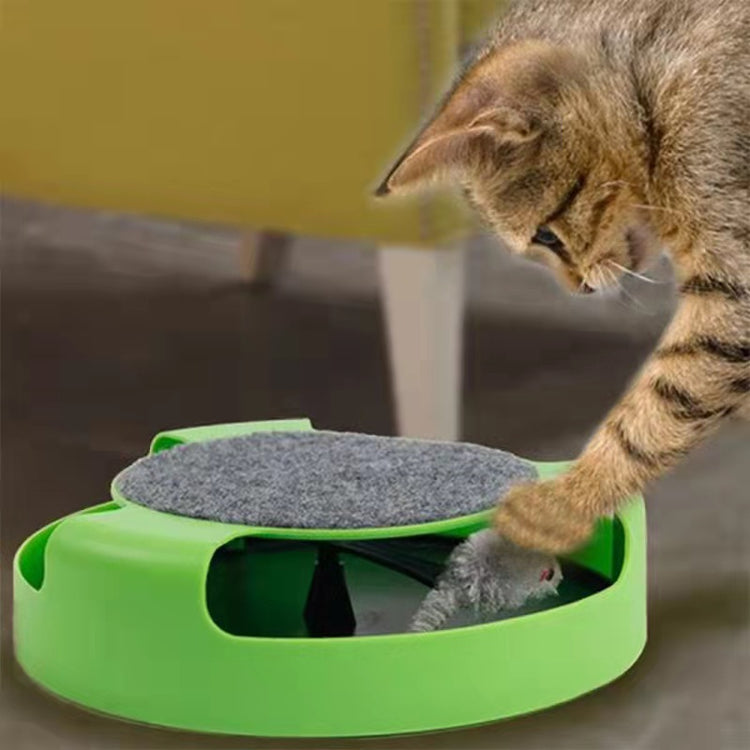 Cat Turntable Mouse Catching Toy with Cat Scratch Board