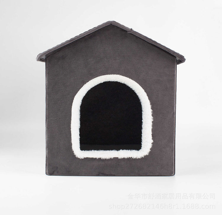 Cat and puppy house