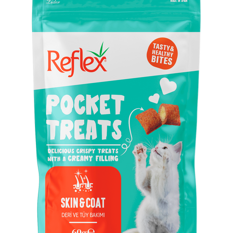 Pocket Treats / Skin Coat Adult Cat Treat - Reflex
