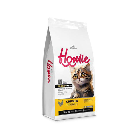 Mother & Kitten SUPER-PREMIUM LOW-GRAIN Homie  Cat food Chicken 1.5 KG