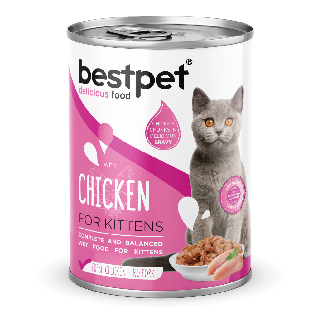 BestPet Kitten Chunks 12 pcs Chicken in Gravy 400g