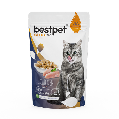 BestPet Adult Chunks in Jelly Chicken pouch 85g
