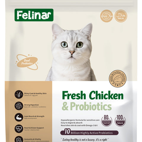 Felina Fresh Chicken & Probiotics 2KG Dry Food ADULT