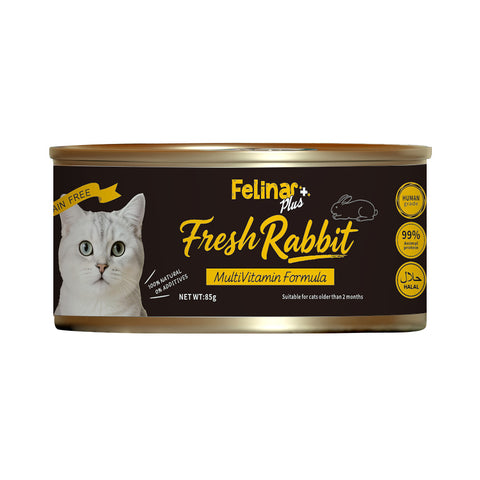Felina+ Rabbit cat food Multivitamin FRESH MEAT formula 85g