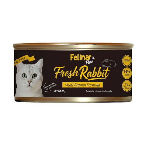 Felina+ Rabbit cat food Multivitamin FRESH MEAT formula (24*85g)