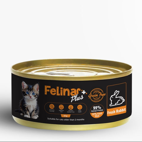 FELINA+ Mousse Rabbit 85g 99% Animal Protein ALL STAGES