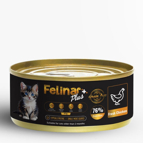 400 - FELINA+ Mousse Chicken 85g 99% Animal Protein Hypoallergenic ALL STAGES