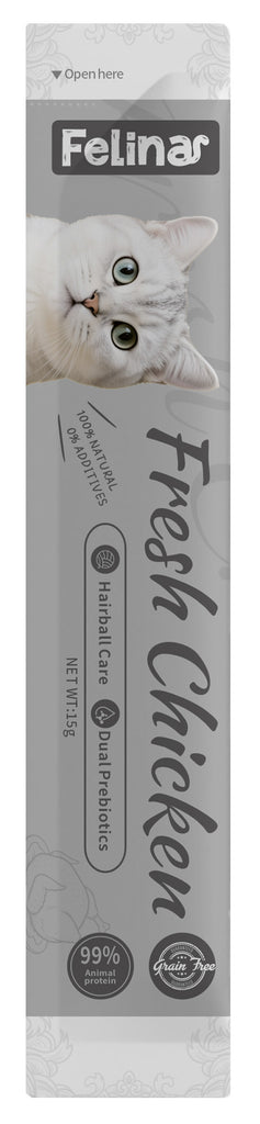 Felina Multivitamin Hairball Control Fresh Chicken + Prebiotics treats 40 pcs 15g