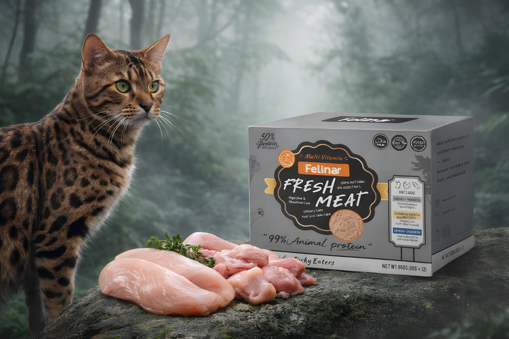 Felina Fresh Meat Multivitamin wet food Mix 12 pcs  (Chicken , Salmon , Rabbit)