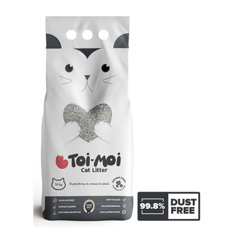 Toi Moi Cat Litter Dust Free 99.8%  Activated Carbon Scent 30KG Bentonite (3*10KG)