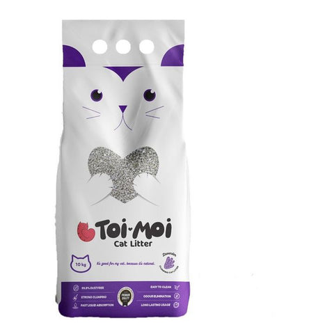 Toi Moi Cat Litter Dust Free 99.8%  Lavender Scent 10KG Bentonite