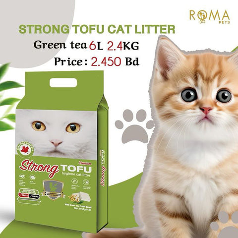 High Quality Tofu Cat litter 6L Green Tea Scent
