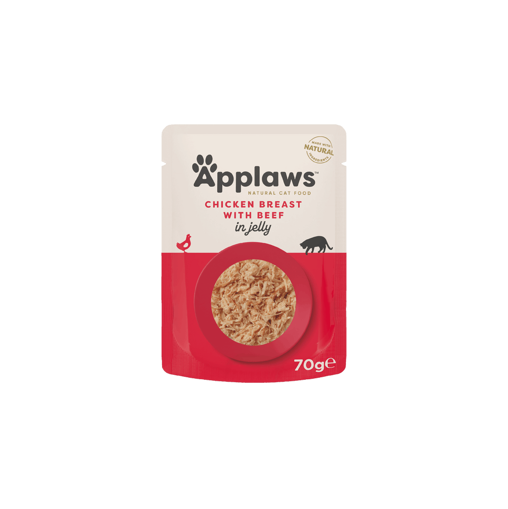 Applaws Cat Pouch Tender Chicken Breast With Beef In A Tasty Jelly 70G