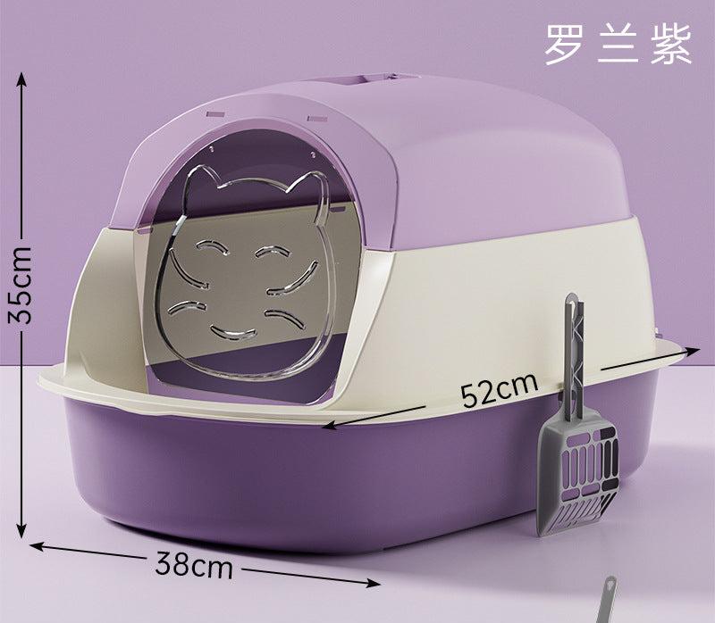 LARGE SIZE NEW PURPLE ENCLOSED LITTER BOX