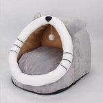Cute cat and dog bed with mat