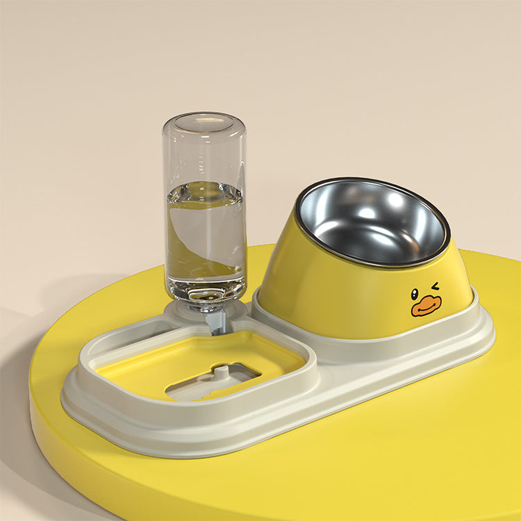 NEW STYLE Double Feeder - Stainless steel Bowl and Drinker