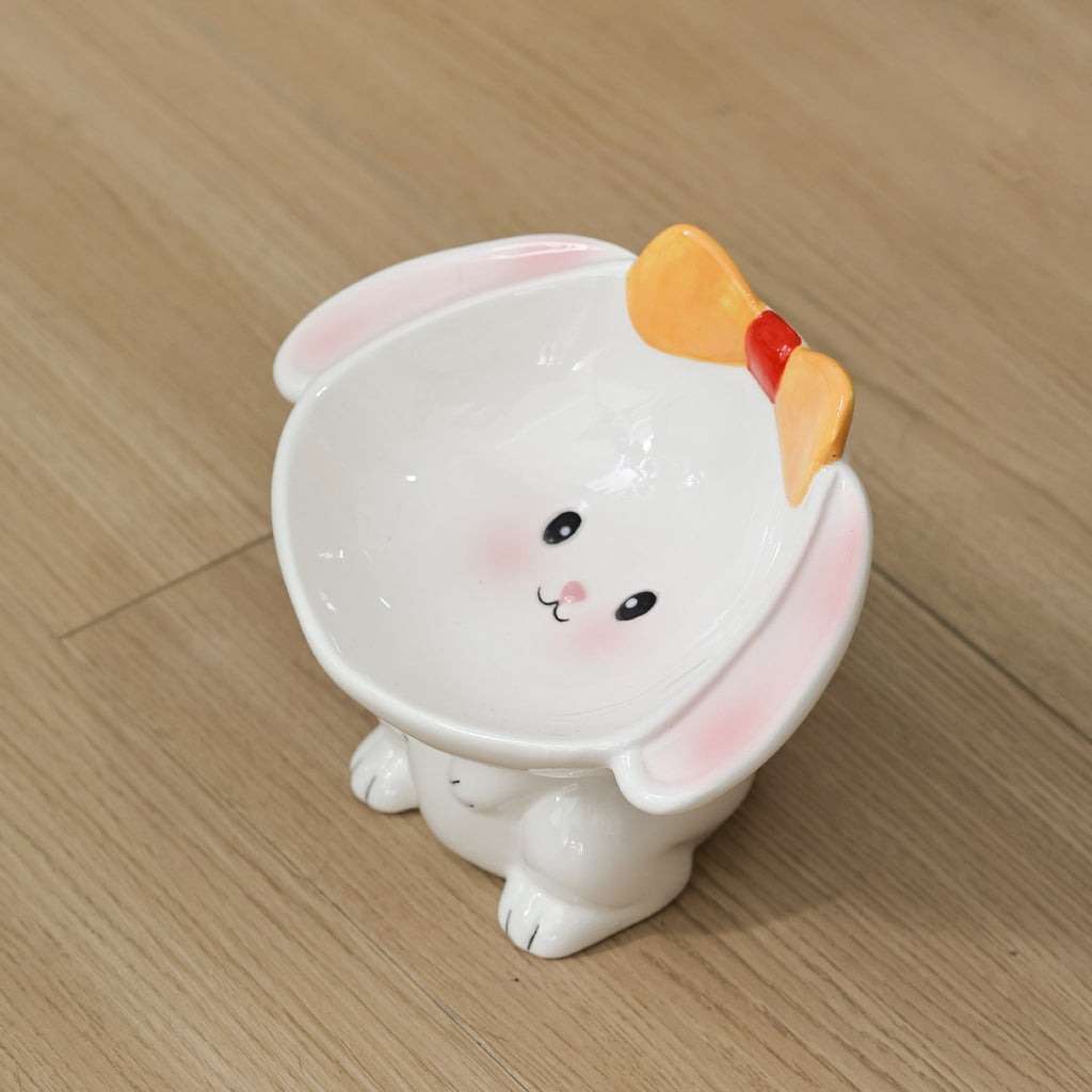 Cute Cat Ceramic Bowl Raised
