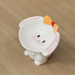 Cute Cat Ceramic Bowl Raised