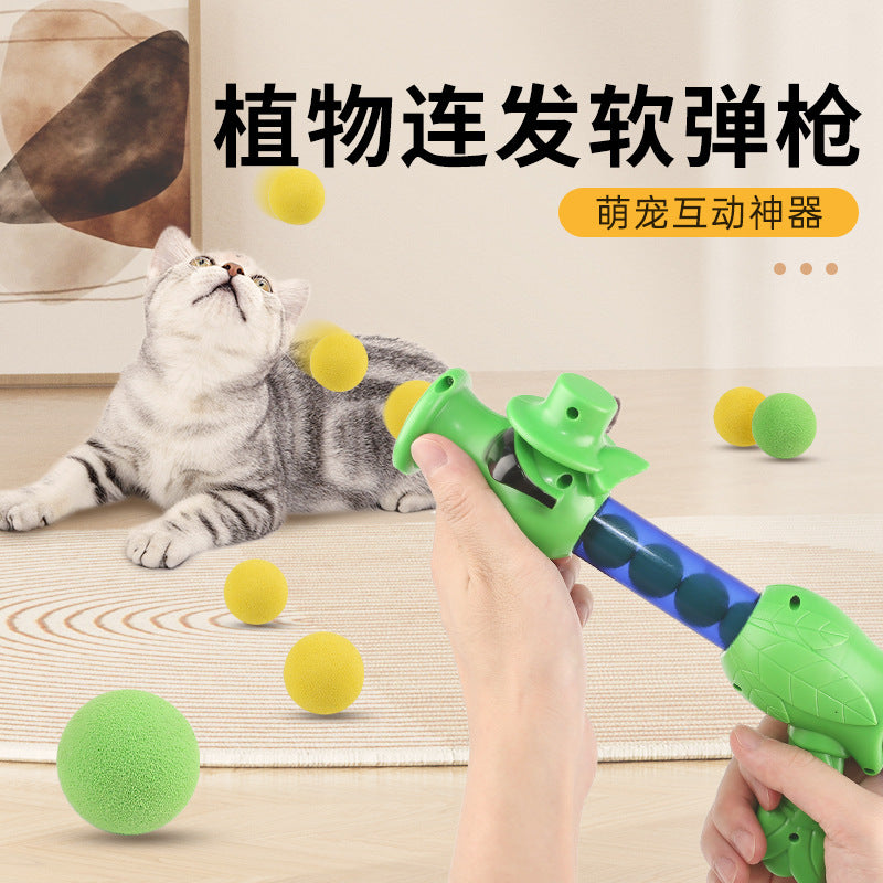cat toy gun ball