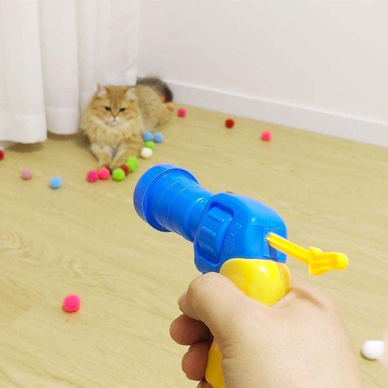 Cat Gun Toy + 20 free Balls + 5 PINGPONG BALLS