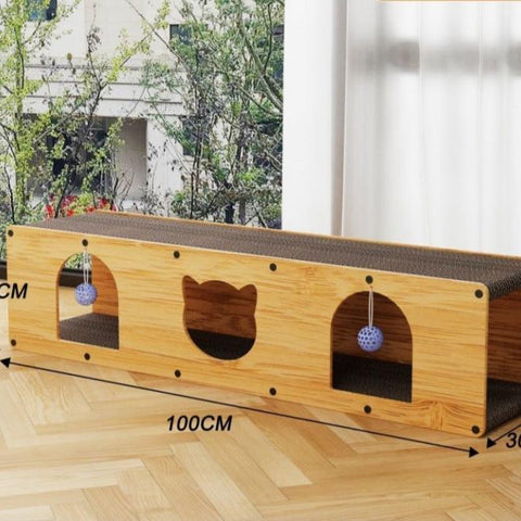 giant size tunnel with scratching board