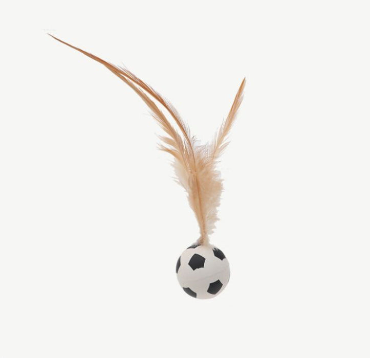 Cat Toy ball with feather