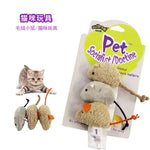 Three-piece mouse cat toy
