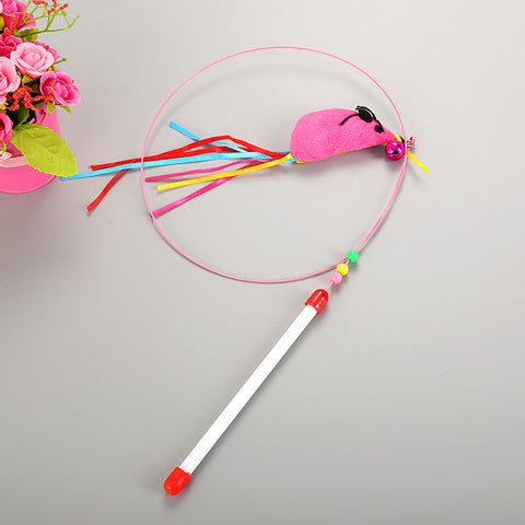 Cat toy steel wire teasing stick